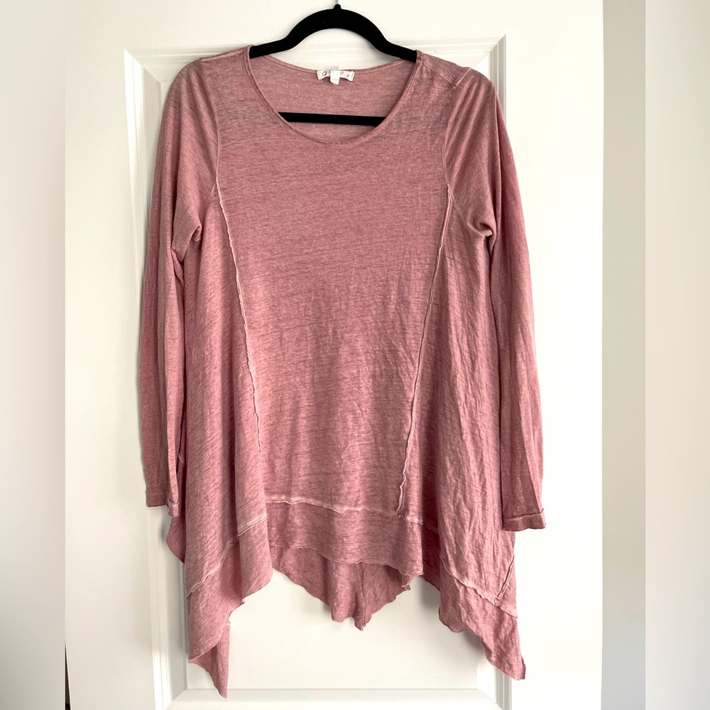 Long sleeve flowy cotton top